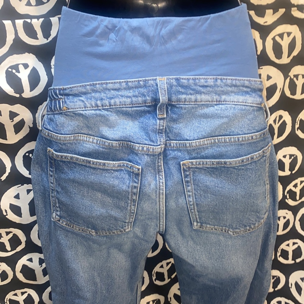 MATERNITY MOM JEANS SZ M BLUE DENIM - Picture 9 of 16